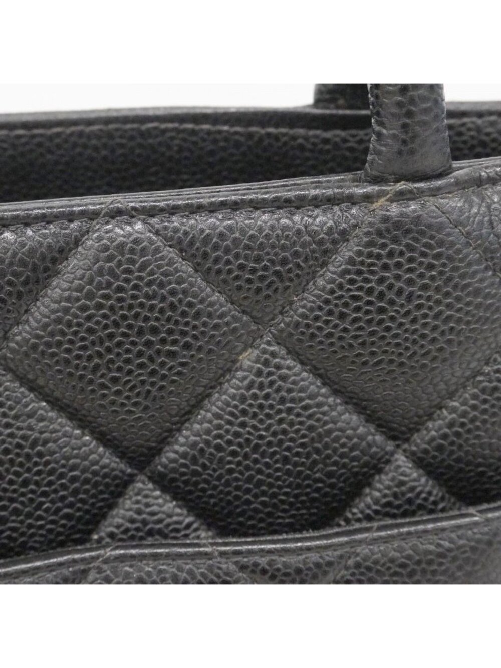 Chanel Tote Medallion Caviar Leather Black Silver - Picture 8 of 10